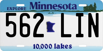 MN license plate 562LIN