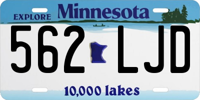 MN license plate 562LJD