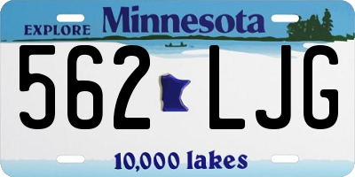 MN license plate 562LJG