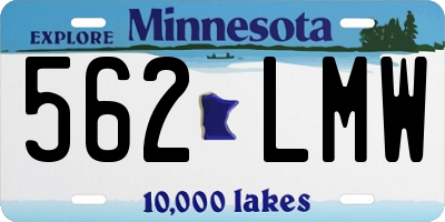 MN license plate 562LMW