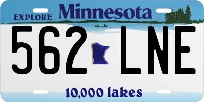 MN license plate 562LNE