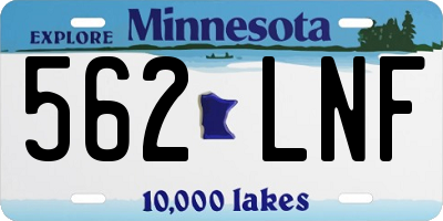 MN license plate 562LNF