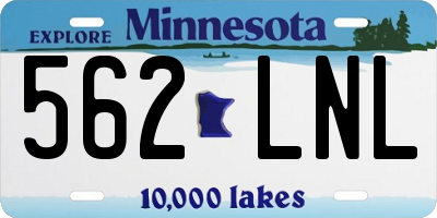 MN license plate 562LNL