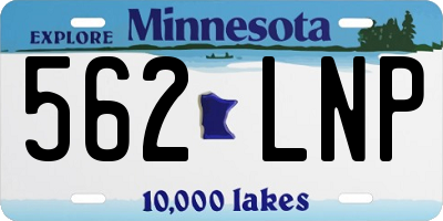 MN license plate 562LNP
