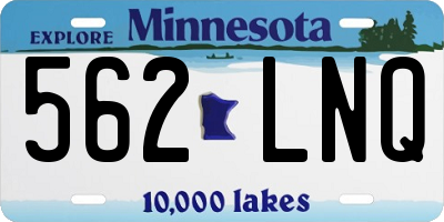 MN license plate 562LNQ