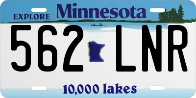 MN license plate 562LNR