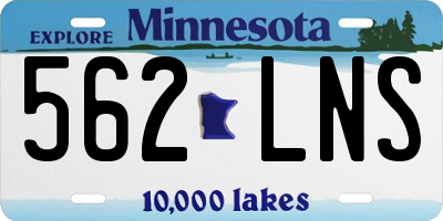 MN license plate 562LNS
