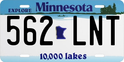 MN license plate 562LNT