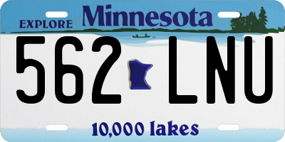 MN license plate 562LNU