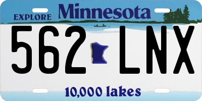 MN license plate 562LNX