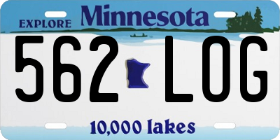 MN license plate 562LOG