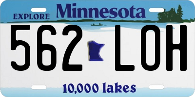 MN license plate 562LOH