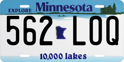 MN license plate 562LOQ