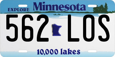 MN license plate 562LOS