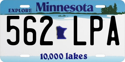 MN license plate 562LPA