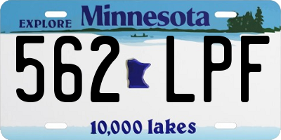 MN license plate 562LPF