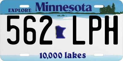 MN license plate 562LPH