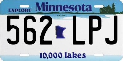 MN license plate 562LPJ