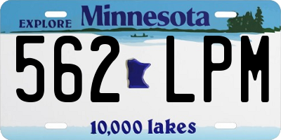 MN license plate 562LPM