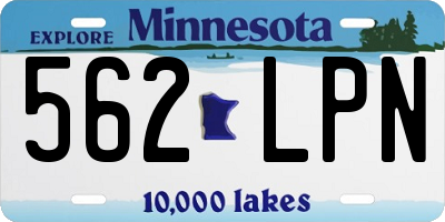 MN license plate 562LPN