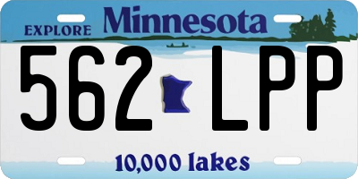 MN license plate 562LPP