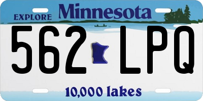 MN license plate 562LPQ