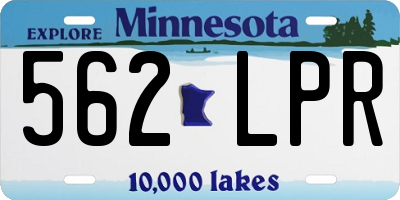 MN license plate 562LPR