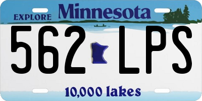 MN license plate 562LPS