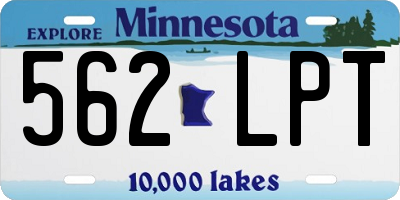 MN license plate 562LPT
