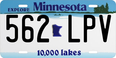 MN license plate 562LPV