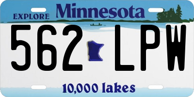 MN license plate 562LPW