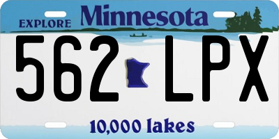 MN license plate 562LPX