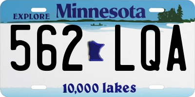 MN license plate 562LQA