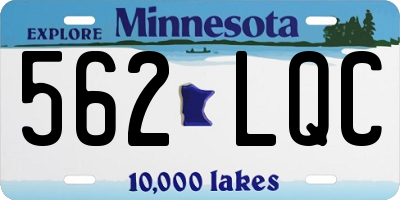 MN license plate 562LQC