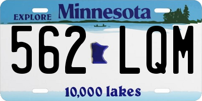 MN license plate 562LQM