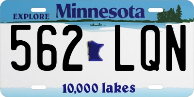 MN license plate 562LQN