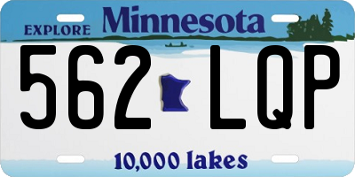 MN license plate 562LQP