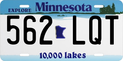 MN license plate 562LQT