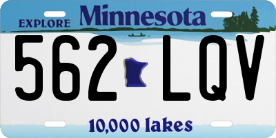 MN license plate 562LQV