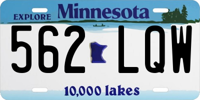 MN license plate 562LQW