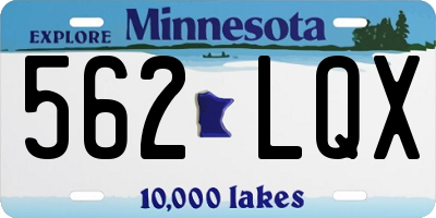 MN license plate 562LQX