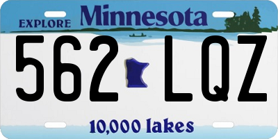 MN license plate 562LQZ