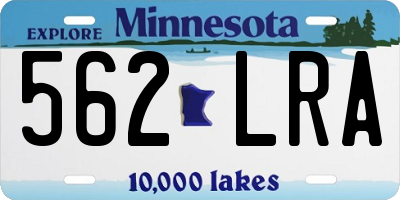 MN license plate 562LRA
