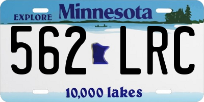 MN license plate 562LRC