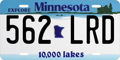 MN license plate 562LRD