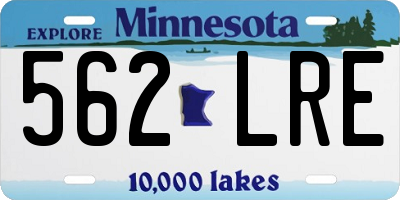 MN license plate 562LRE