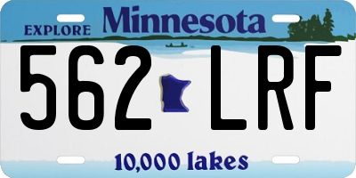 MN license plate 562LRF