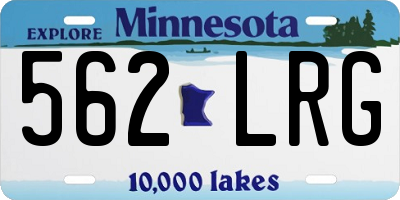 MN license plate 562LRG