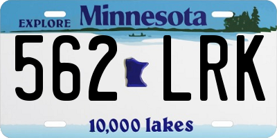 MN license plate 562LRK