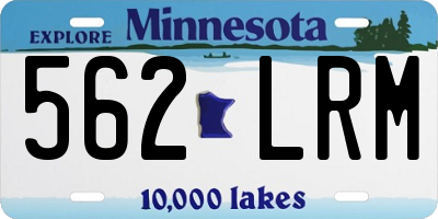 MN license plate 562LRM
